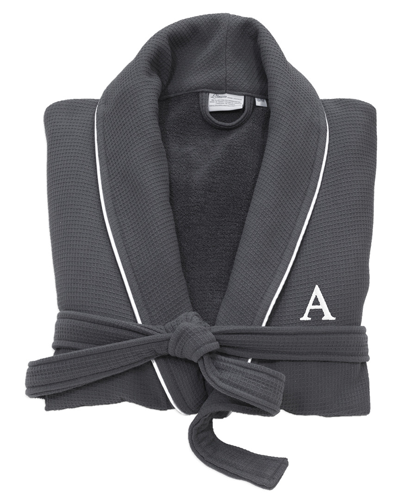 Linum Home Textiles Monogrammed Waffle Terry Bathrobe