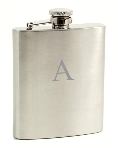 Bey-berk Monogrammed Stainless Steel Flask, (a-z)