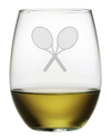 Susquehanna Glass Tennis Set Of Four 21oz Stemless Tumblers