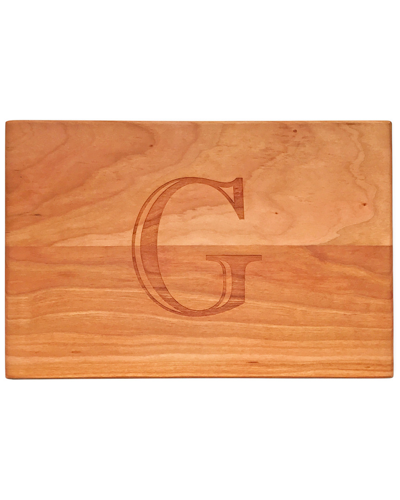 Susquehanna Glass Monogrammed Block Artisan Cherry Cutting Board