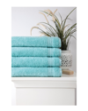 Ozan Premium Home Cascade Bath Towels Set Of 4 In Aqua
