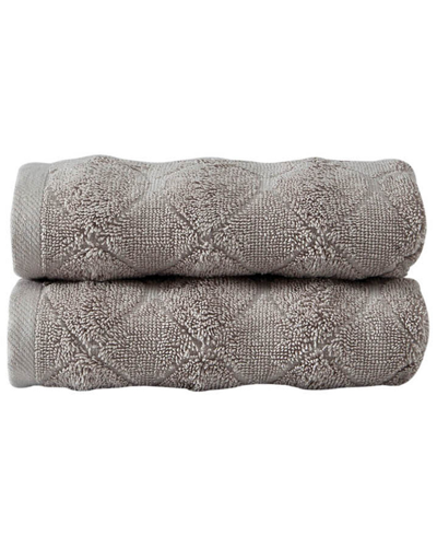 Ozan Premium Home Esperance 2pc Hand Towel In Taupe