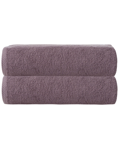 Ozan Premium Home Opulence Bath Towels Set Of 2 In Purple