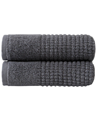 Ozan Premium Home Sorano 2pc Hand Towel In Grey