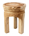 Jamie Young Mesa Natural Wood Side Table In Nude