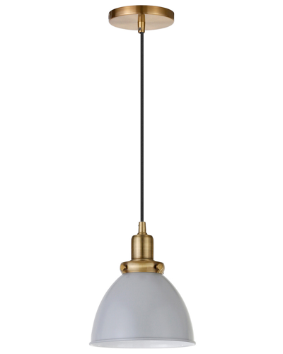 Abraham + Ivy Madison Cool Gray & Brass Metal Pendant