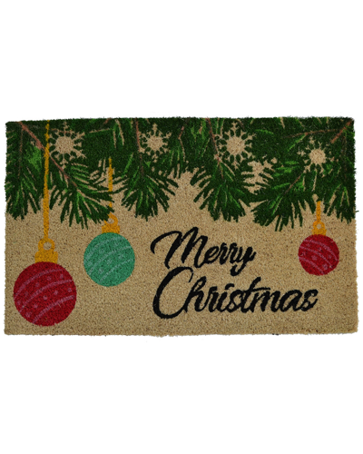 Imports Decor Merry Christmas Doormat In Multicolor
