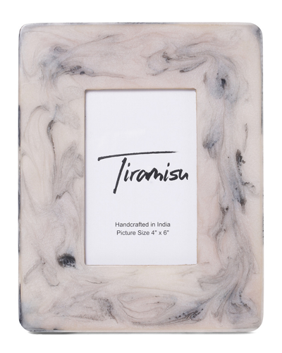 Tiramisu Marbel Resin Picture Frame In White