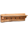 ALATERRE ALATERRE ALPINE NATURAL LIVE EDGE WOOD 36IN COAT HOOKS WITH SHELF