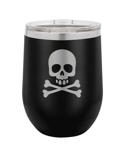 Susquehanna Skull & Crossbones Black Insulated Stemless Tumbler With Lid