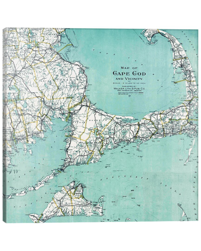 Icanvas Cape Cod And Vicinity Map By Nature Magick Wall Art