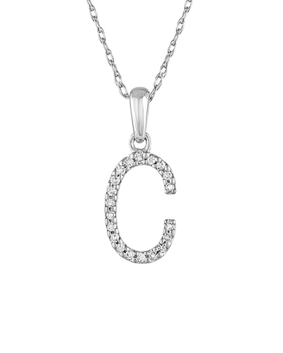 Sabrina Designs 14k White Gold Diamond A-z Initial Necklace (a-z)