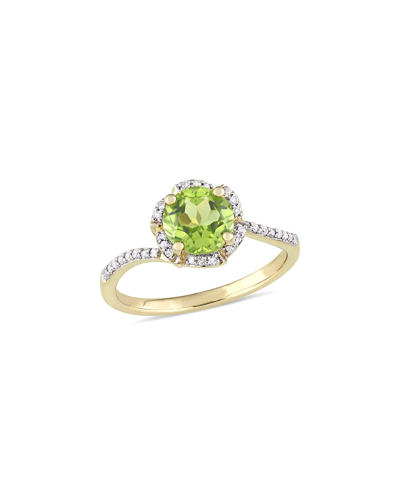 Diamond Select Cuts 14k 1.62 Ct. Tw. Diamond Peridot Ring
