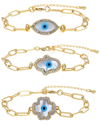 Eye Candy La The Luxe Collection Titanium Cz Leyla 3pc Bracelet Set
