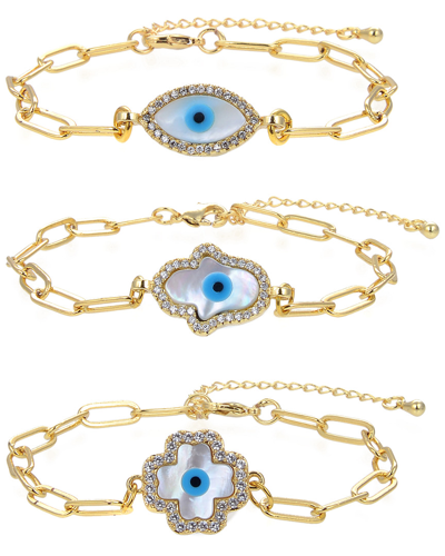 Eye Candy La The Luxe Collection Titanium Cz Leyla 3pc Bracelet Set