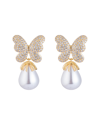 Eye Candy La Luxe Collection Monarch Butterfly Cubic Zirconia Crystal Drop Earring