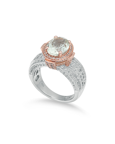 SUZY LEVIAN SUZY LEVIAN TWO-TONE SILVER 4.73 CT. TW. GEMSTONE STATEMENT RING