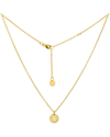Savvy Cie 18k Over Silver Coin Initial Choker Necklace (a-z)