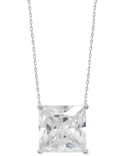 Gabi Rielle Silver Cz Solitaire Necklace