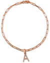Sabrina Designs 14k Rose Gold 0.08 Ct. Tw. Diamond Initial Bracelet (a-z)