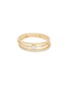 Adornia Gold Three Band Ring Set