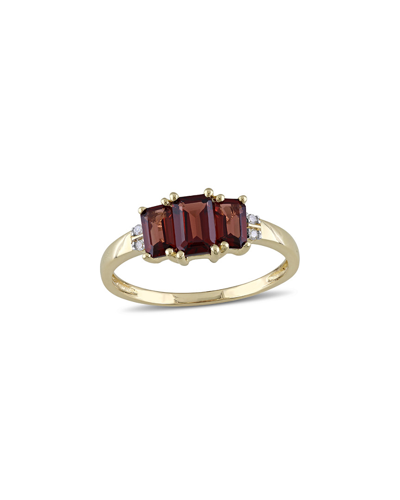 Rina Limor 10k 1.50 Ct. Tw. Diamond & Garnet Ring