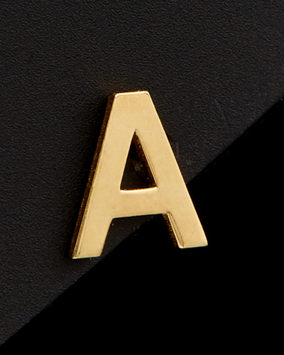 Italian Gold 14k  Initial Single Stud Earring (a-z)