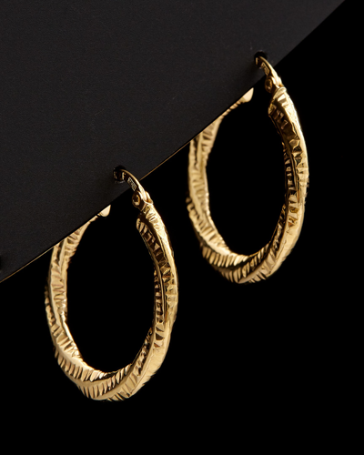 Italian Gold 14k  Twist Hoops
