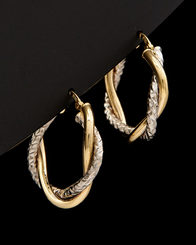 Italian Gold Intertwined Hoops