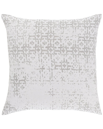 Surya Abstraction Light Gray Euro Sham In Grey