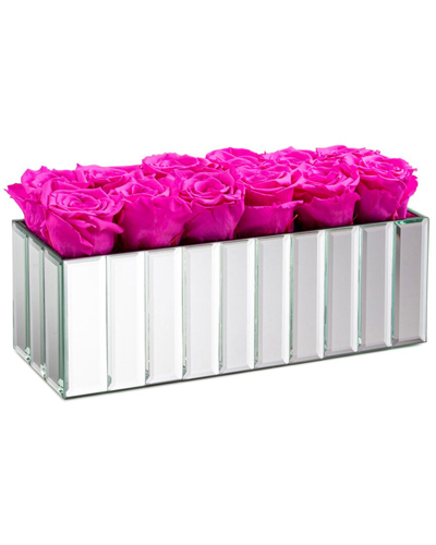 Rose Box Nyc Custom Modern Silver Mirrored Centerpiece