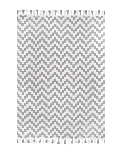 Nuloom Priya Chevron Cotton Tassel Rug In Multi