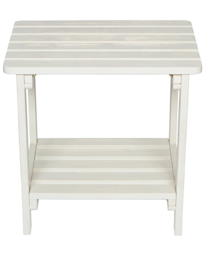 Shine Co. Indoor/outdoor Side Table With Hydro-tex Finish In Off-white