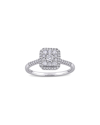 Rina Limor 10k 0.50 Ct. Tw. Diamond Halo Ring