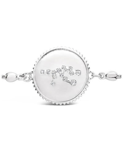 Sterling Forever Silver Cz Virgo Disc Bolo Bracelet