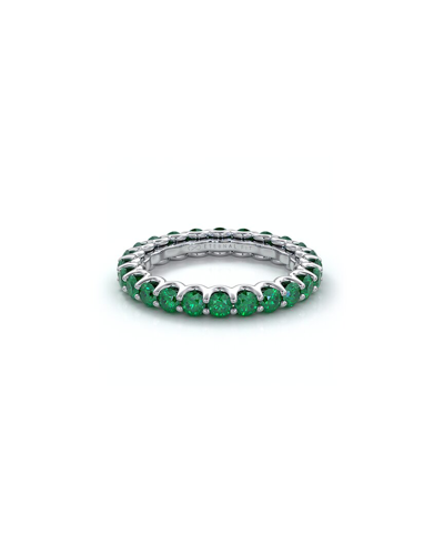 The Eternal Fit 14k 2.53 Ct. Tw. Emerald Eternity Ring In White