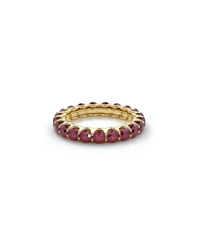 The Eternal Fit 14k 3.10 Ct. Tw. Ruby Eternity Ring In Yellow