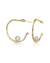 Genevive 14k Over Silver Pearl Earrings
