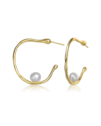 Genevive 14k Over Silver Pearl Earrings