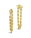 Sterling Forever 14k Plated Anchor Chain Studs