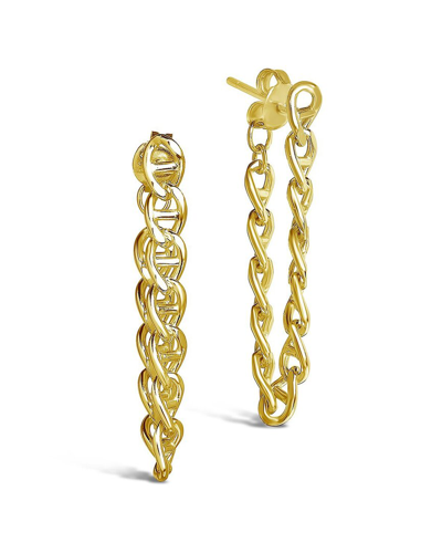 Sterling Forever 14k Plated Anchor Chain Studs