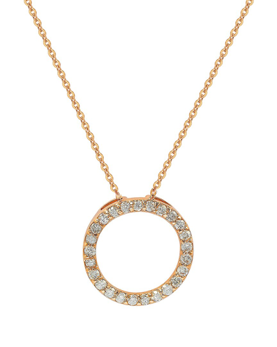 Suzy Levian 14k Rose Gold 0.50 Ct. Tw. Diamond Pendant Necklace