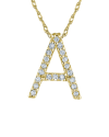 Suzy Levian 14k 0.1 Ct. Tw. Diamond Initial Necklace