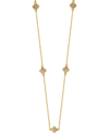 Suzy Levian 14k 0.40 Ct. Tw. Diamond Clover By The Yard Necklace