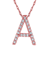 Suzy Levian 14k Rose Gold Diamond Necklace