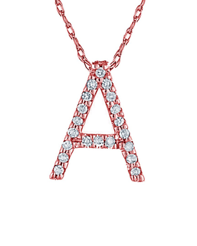 Suzy Levian 14k Rose Gold Diamond Necklace