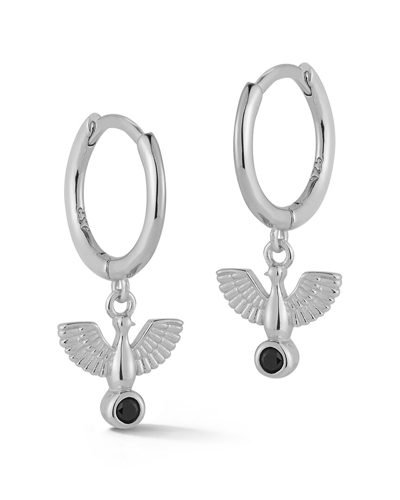 Glaze Jewelry Rhodium Plated Cz Thunderbird Earrings