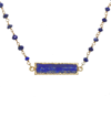 RACHEL REINHARDT RACHEL REINHARDT 14K OVER SILVER BLUE LAPIS BAR NECKLACE