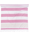 SUPERIOR SUPERIOR COASTAL RESORT STRIPE BEACH COTTON TOWEL WITH TASSELS