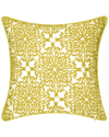 EDIE HOME EDIE HOME INDOOR & OUTDOOR EMBROIDERED LACE DECORATIVE PILLOW